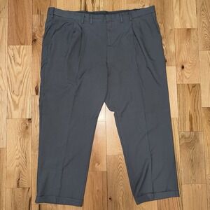 HAAGAR Men's Gray Premium Flat Front Dress Pants Size 46x30